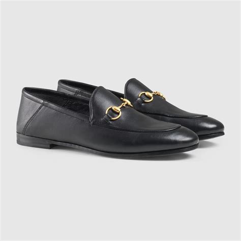 รองเท้า Leather Horsebit loafer inหนังสีดำ 